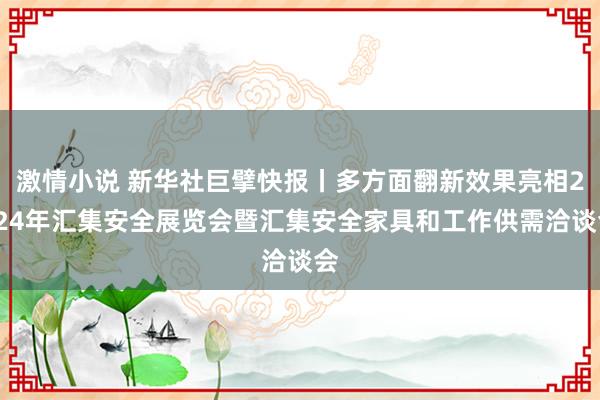 激情小说 新华社巨擘快报丨多方面翻新效果亮相2024年汇集安全展览会暨汇集安全家具和工作供需洽谈会