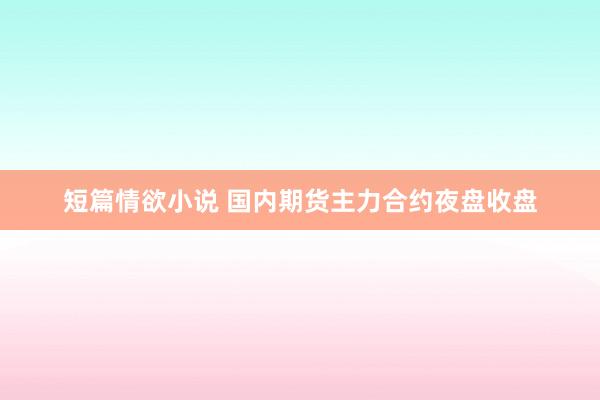 短篇情欲小说 国内期货主力合约夜盘收盘