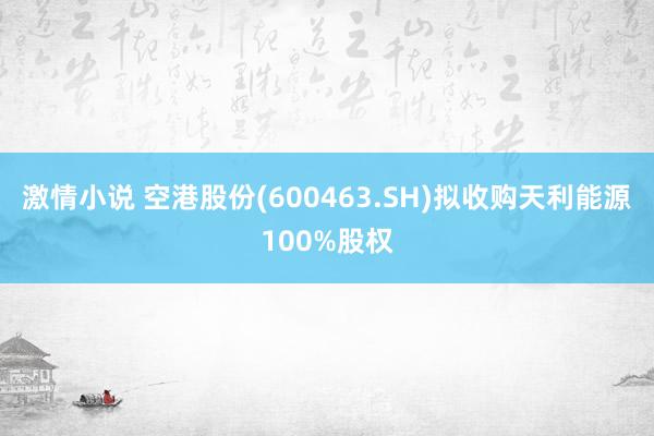 激情小说 空港股份(600463.SH)拟收购天利能源100%股权