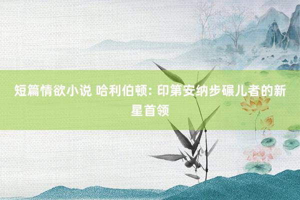 短篇情欲小说 哈利伯顿: 印第安纳步碾儿者的新星首领