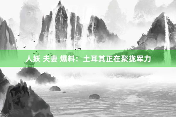 人妖 夫妻 爆料：土耳其正在聚拢军力