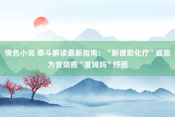 情色小说 泰斗解读最新指南：“新援助化疗”或能为宫颈癌“准姆妈”纾困