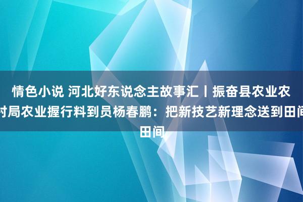 情色小说 河北好东说念主故事汇丨振奋县农业农村局农业握行料到员杨春鹏：把新技艺新理念送到田间