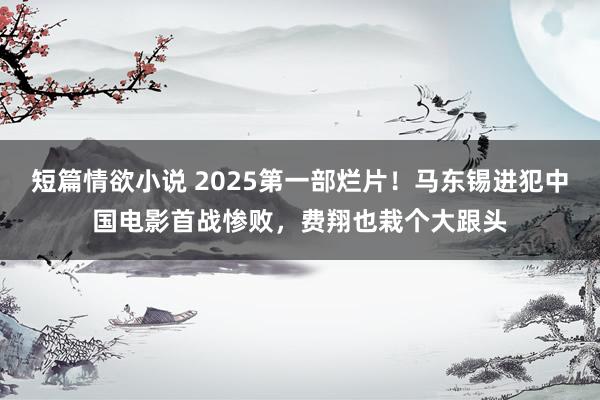 短篇情欲小说 2025第一部烂片！马东锡进犯中国电影首战惨败，费翔也栽个大跟头