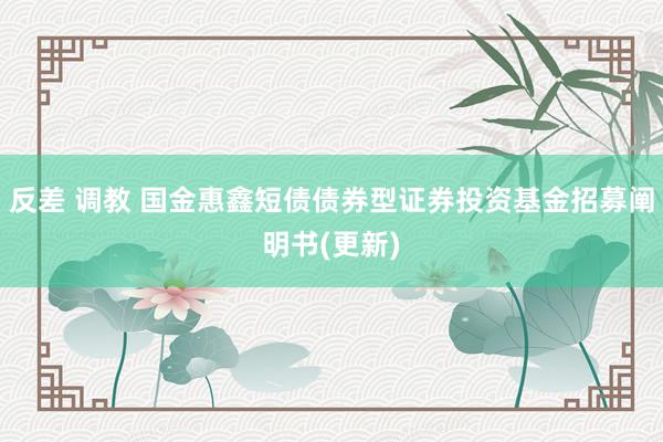 反差 调教 国金惠鑫短债债券型证券投资基金招募阐明书(更新)