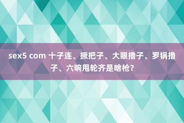 sex5 com 十子连、撅把子、大眼撸子、罗锅撸子、六响甩轮齐是啥枪？
