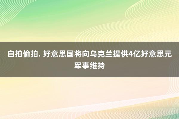 自拍偷拍. 好意思国将向乌克兰提供4亿好意思元军事维持