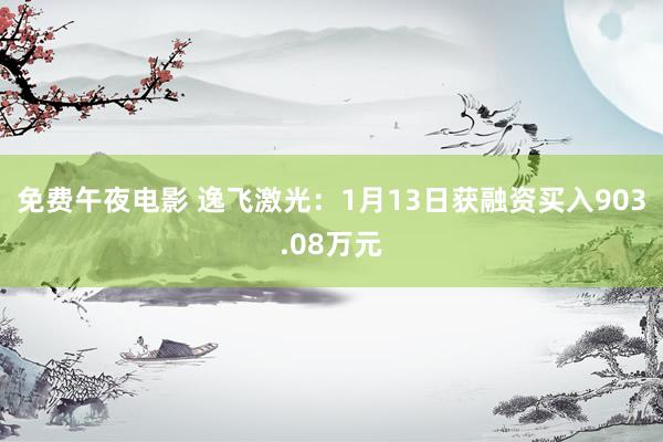 免费午夜电影 逸飞激光：1月13日获融资买入903.08万元