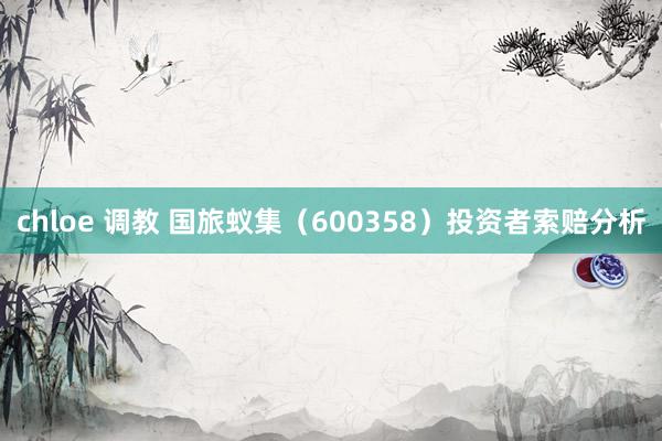 chloe 调教 国旅蚁集（600358）投资者索赔分析