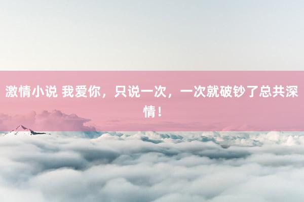 激情小说 我爱你，只说一次，一次就破钞了总共深情！