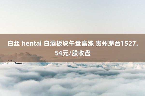 白丝 hentai 白酒板块午盘高涨 贵州茅台1527.54元/股收盘