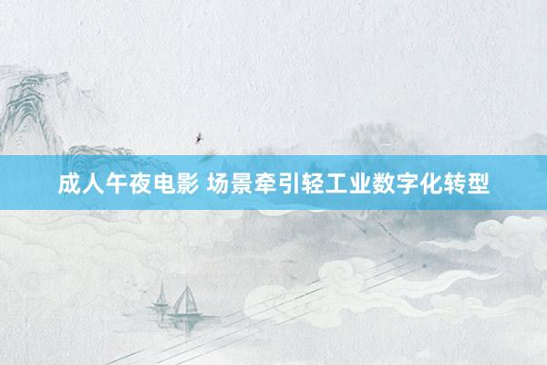 成人午夜电影 场景牵引轻工业数字化转型