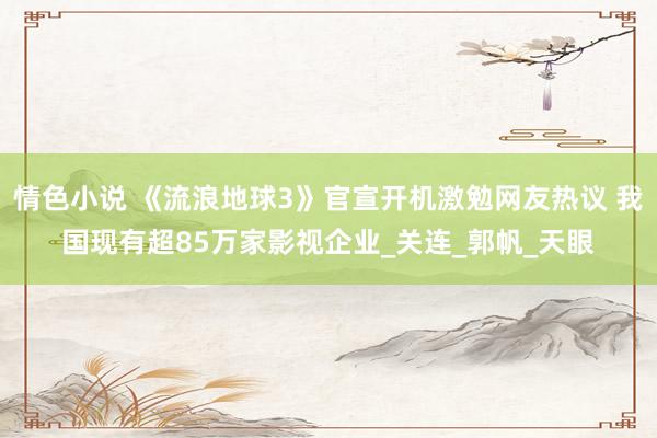 情色小说 《流浪地球3》官宣开机激勉网友热议 我国现有超85万家影视企业_关连_郭帆_天眼